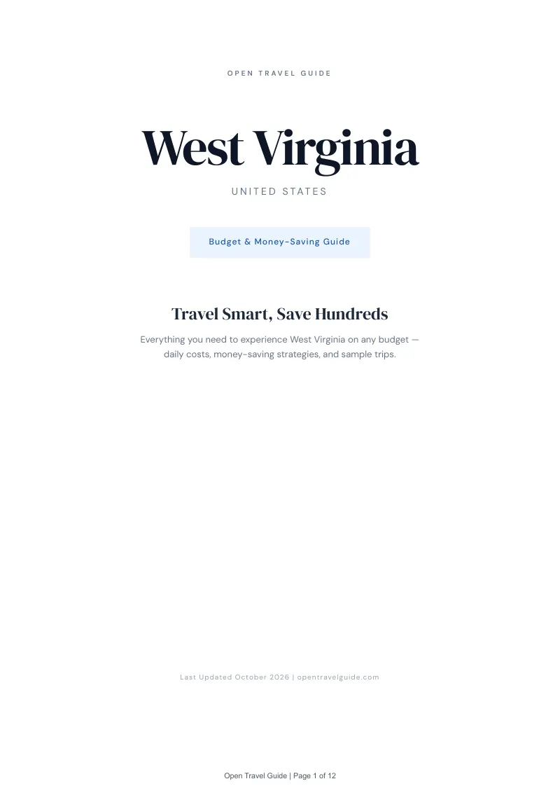 West Virginia Budget & Money-Saving Guide: Cover