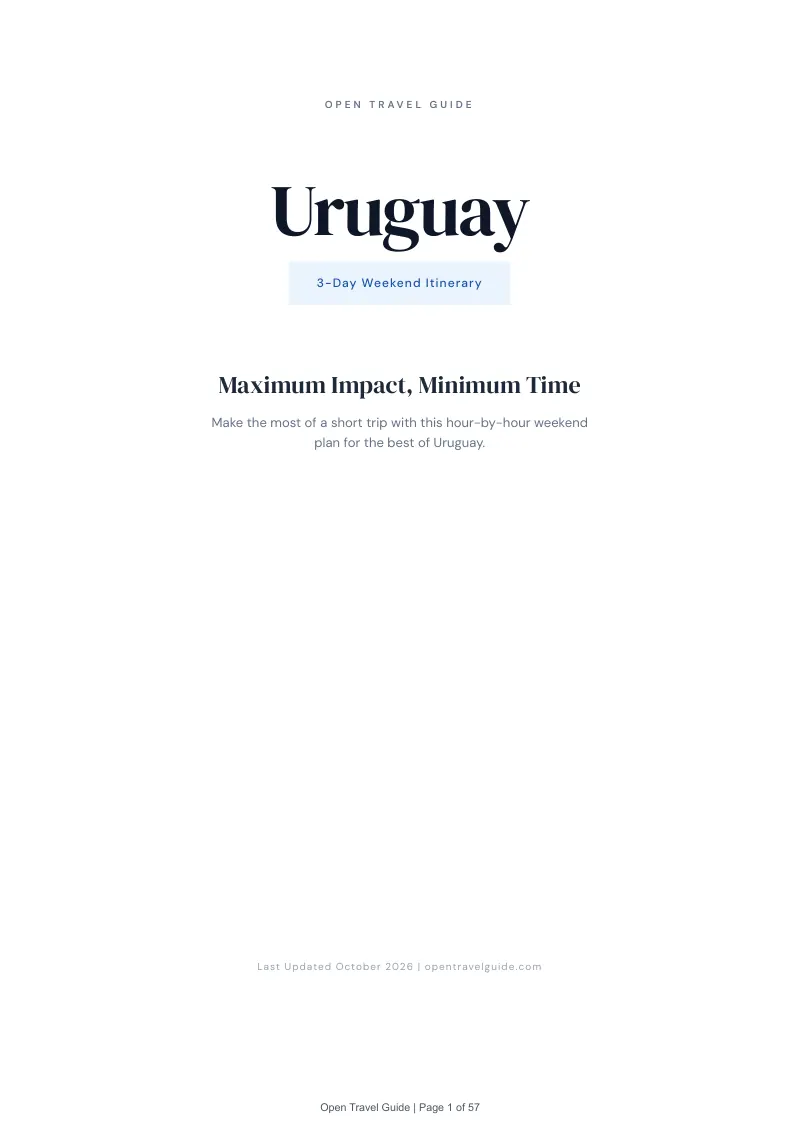 Uruguay 3-Day Weekend Itinerary: Cover