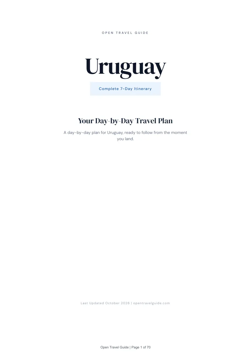 Uruguay 7-Day Itinerary: Cover