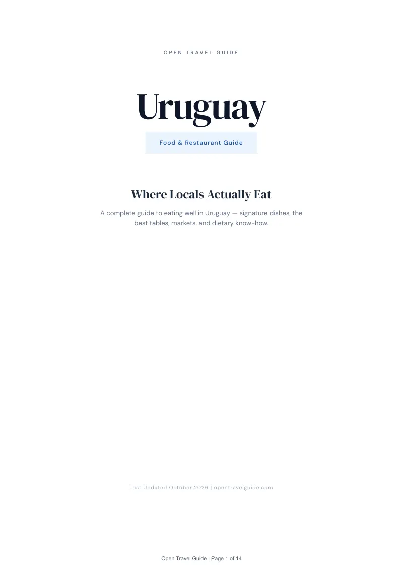 Uruguay Food & Restaurant Guide: Cover