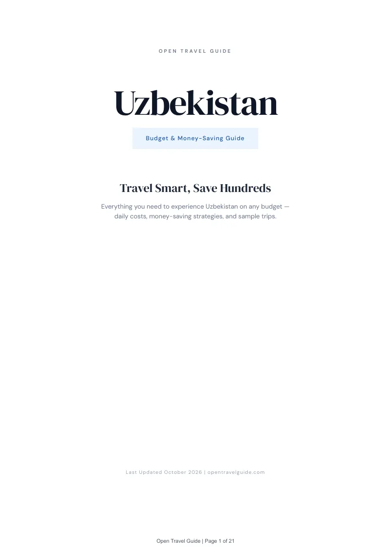 Uzbekistan Budget & Money-Saving Guide: Cover