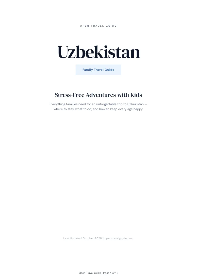 Uzbekistan Family Travel Guide: Cover