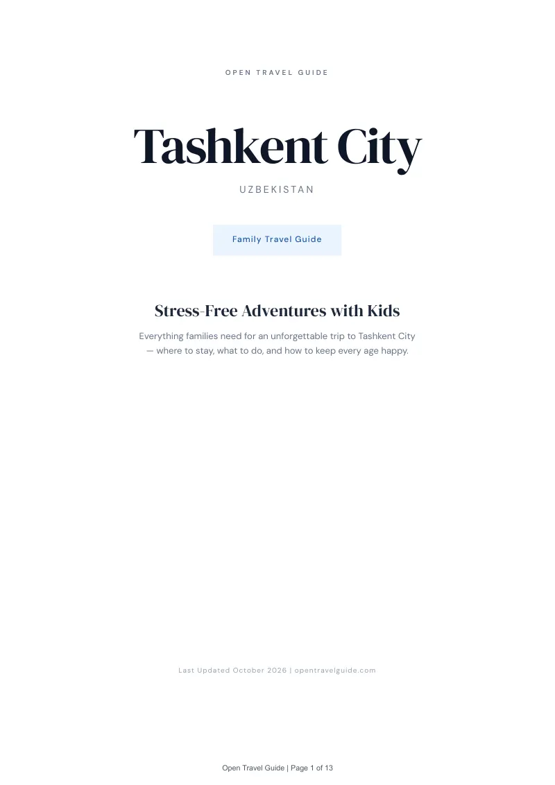 Tashkent City Family Travel Guide: Cover