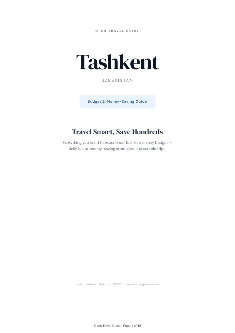 Tashkent Budget & Money-Saving Guide: Cover