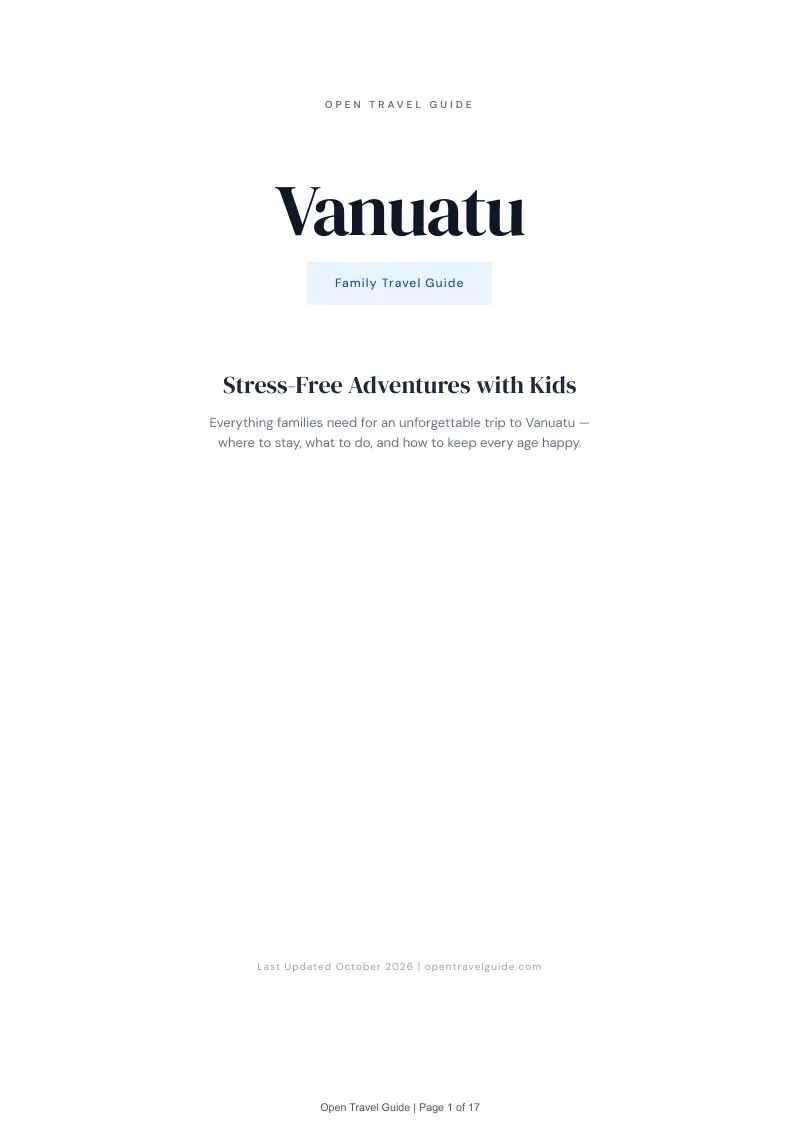 Vanuatu Family Travel Guide: Cover