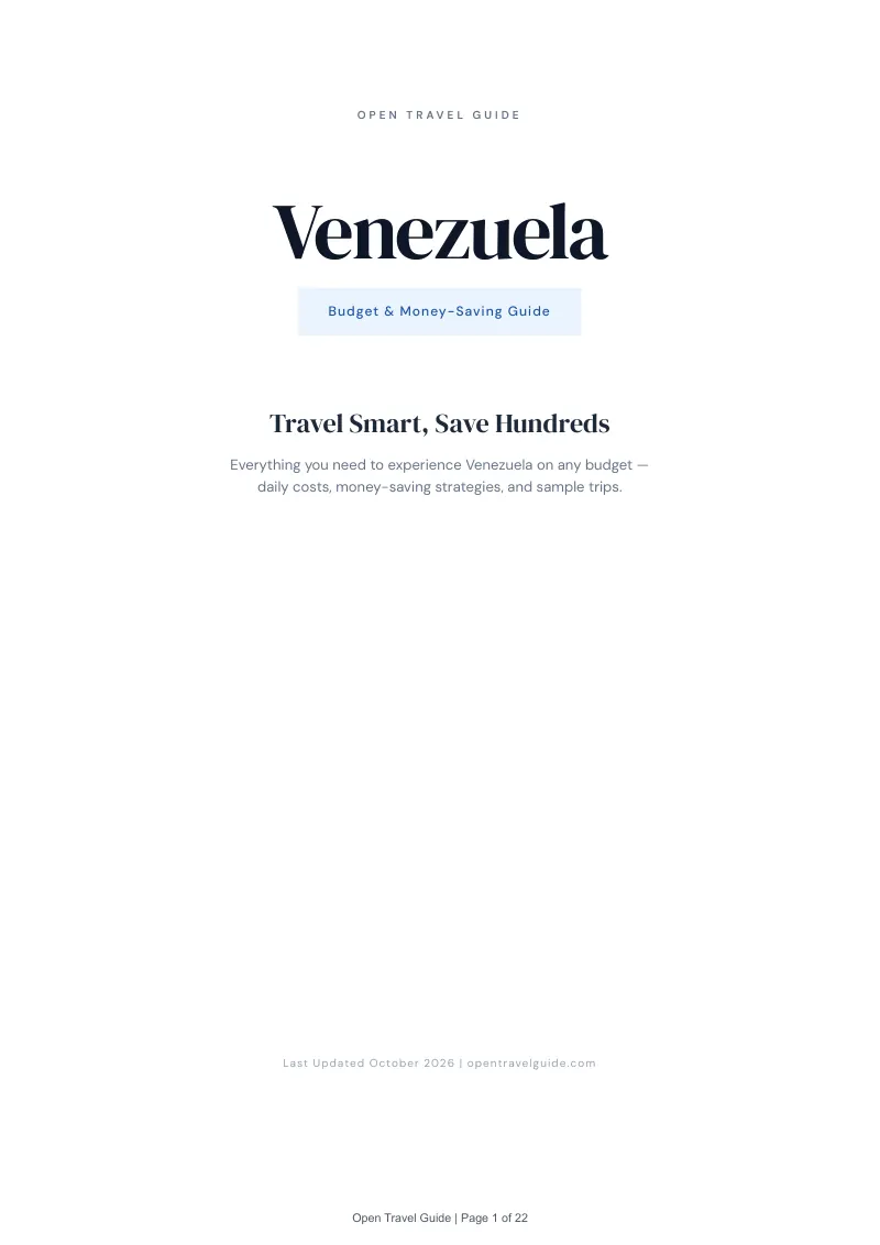 Venezuela Budget & Money-Saving Guide: Cover