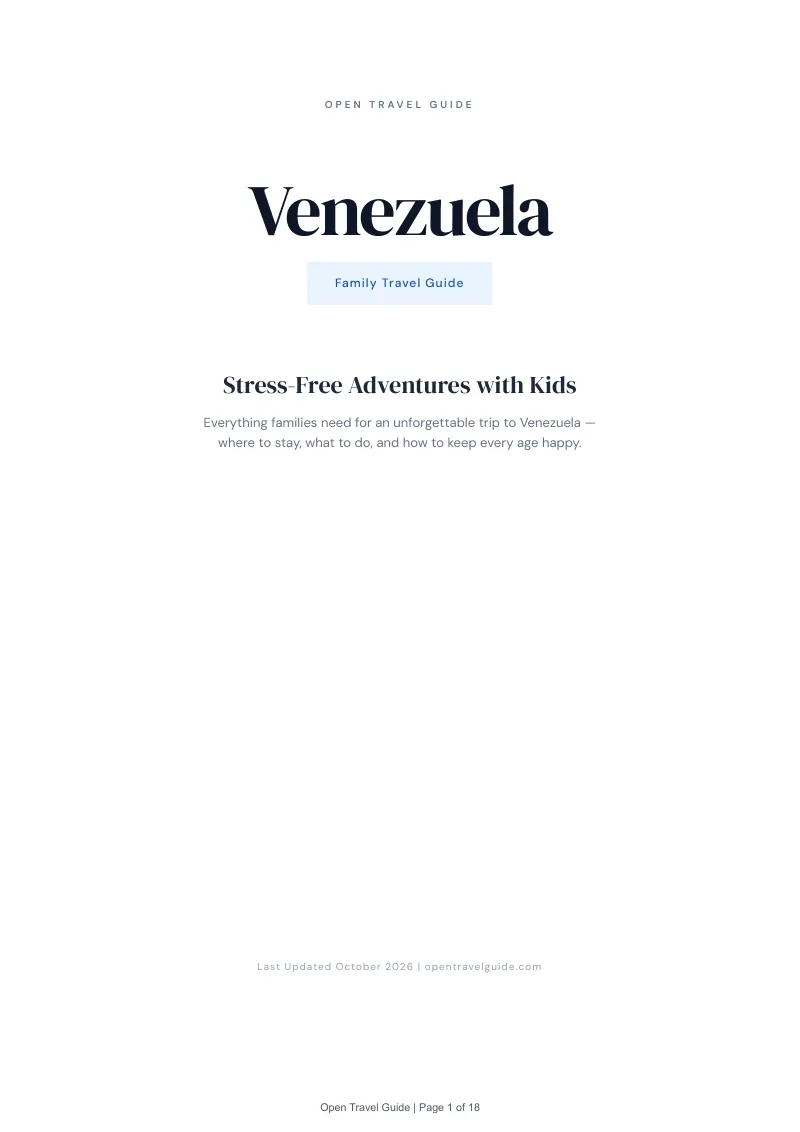 Venezuela Family Travel Guide: Cover