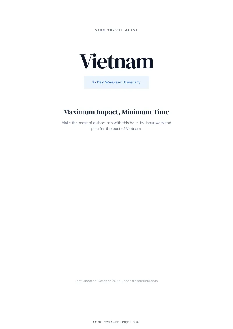 Vietnam 3-Day Weekend Itinerary: Cover