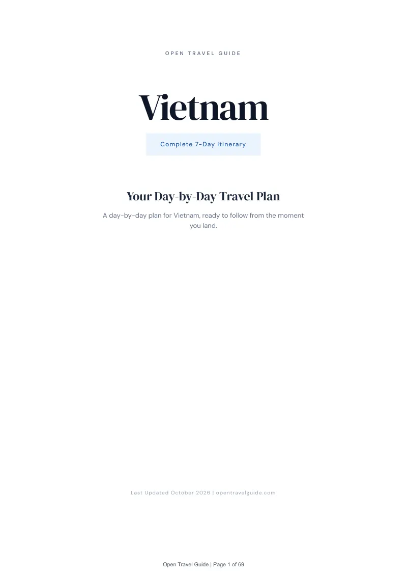 Vietnam 7-Day Itinerary: Cover