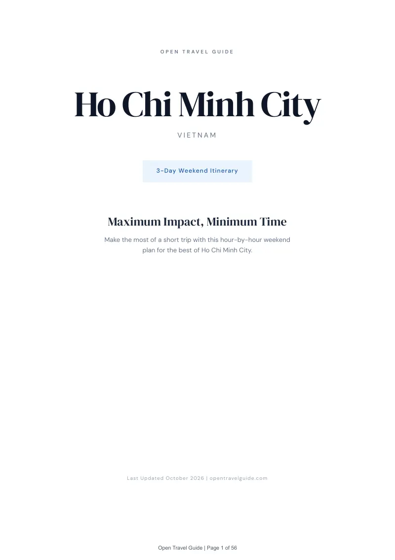 Ho Chi Minh City 3-Day Weekend Itinerary: Cover