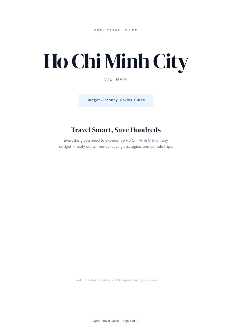 Ho Chi Minh City Budget & Money-Saving Guide: Cover