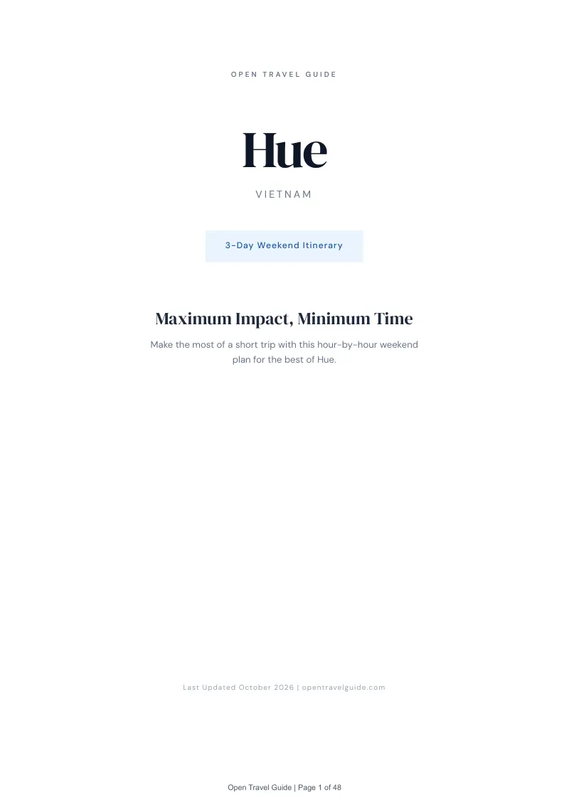 Hue 3-Day Weekend Itinerary: Cover