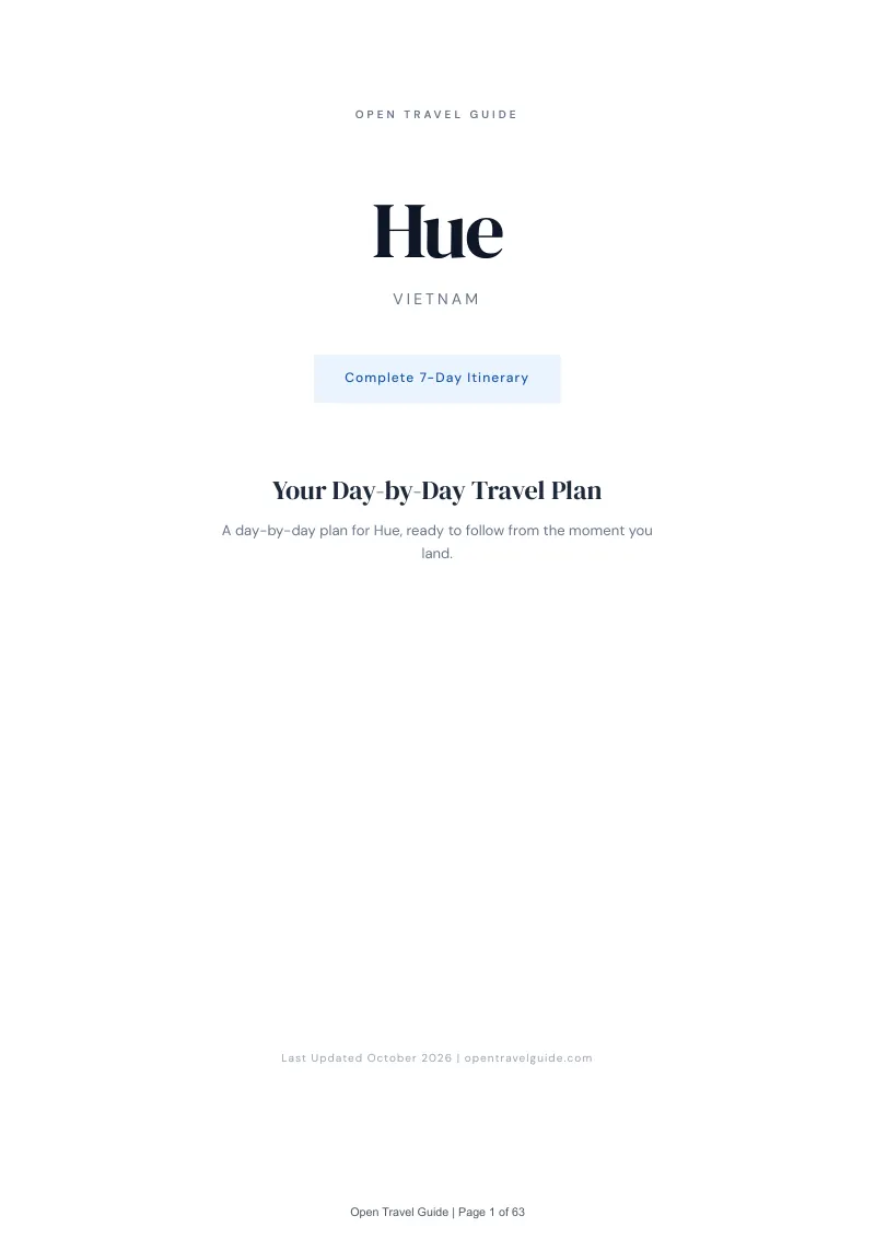 Hue 7-Day Itinerary: Cover