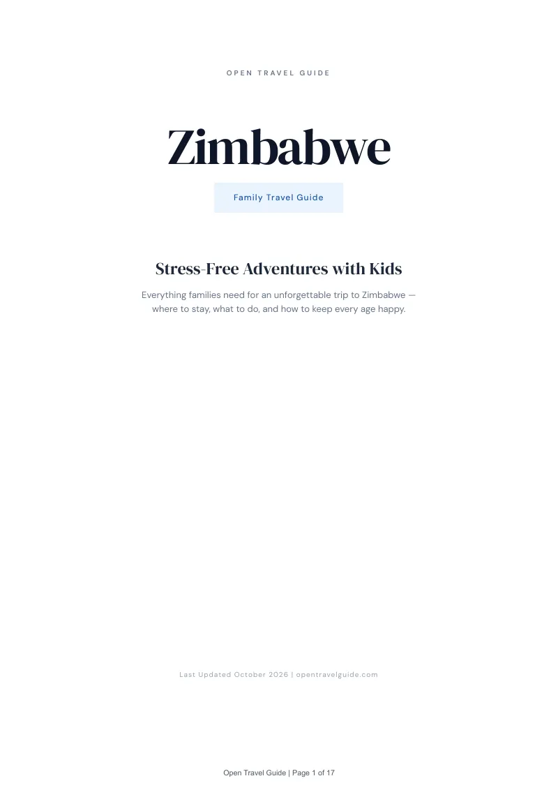 Zimbabwe Family Travel Guide: Cover